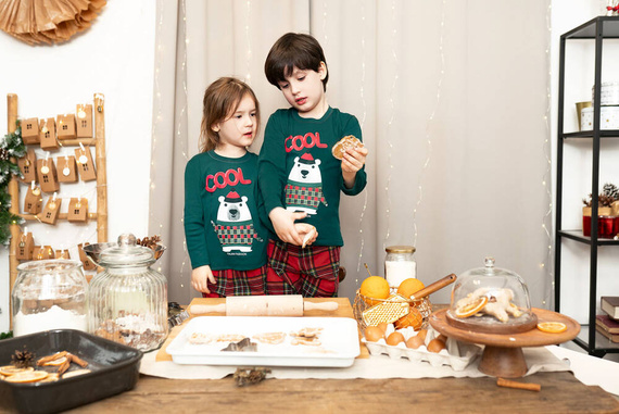 Pijama pentru copii Tess Italian Fashion - verde/print