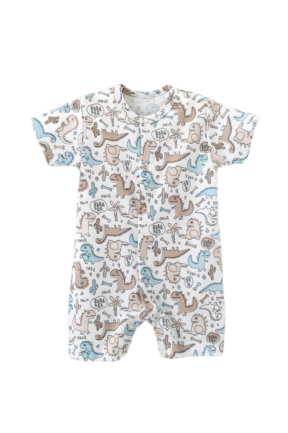 Din bumbac Martex salopeta bebelusi dinozauri | Salopeta de vara