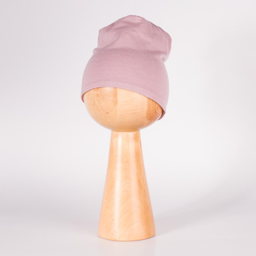 229100 Nicol Căciulă Merino 100% lână copii dublă - roz pudrat