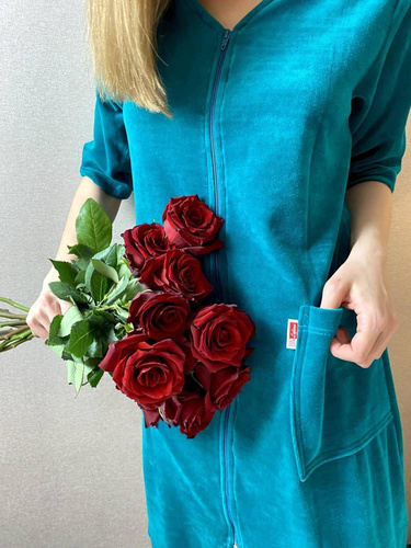 431 Velour Forex Rochie de toaletă pentru femei - verde