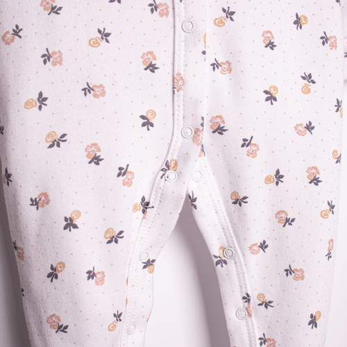 220031 Salopetă bebe Nicol bumbac 100% flori cu botoșei