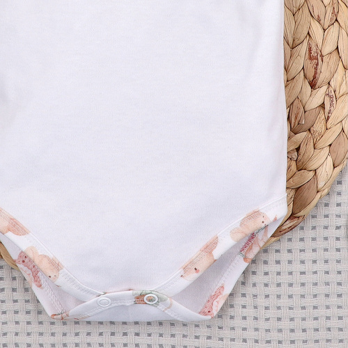 Body bebeluși Nini Little Mouse bumbac organic capse pe umăr mânecă scurtă