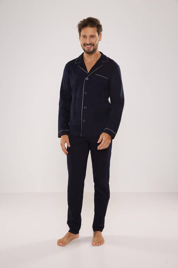 729 Norberto Pijama pentru bărbați De Lafense - albastru marin