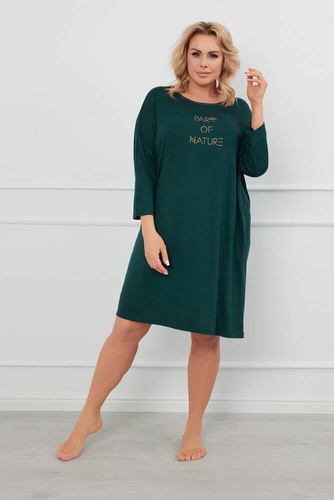 Natura 3/4 cămașă de noapte Italian Fashion - verde 