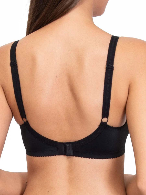 Donna 1962 Sutien moale cu sârmă din microfibră, bumbac, negru