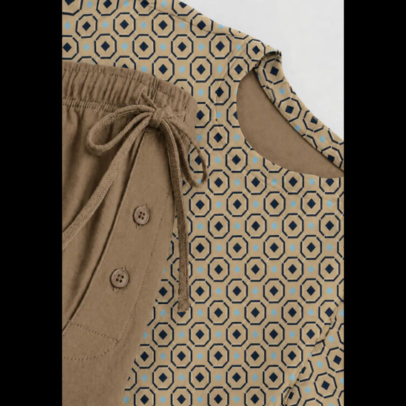 Sesto Senso 2723/02 Latte Pijamale bărbați scurte din bumbac 100% bumbac