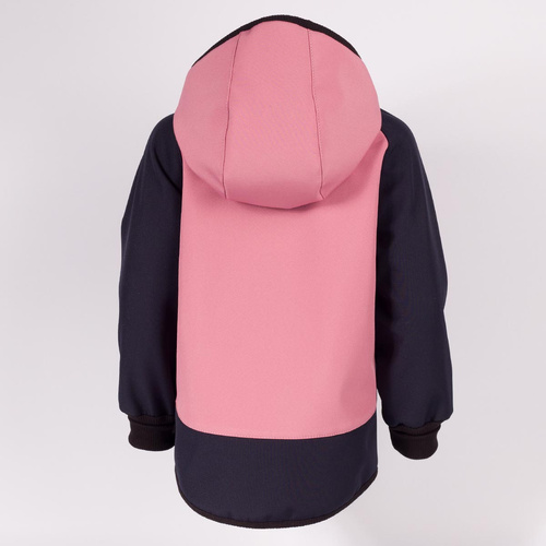 229040 Nicol Geacă softshell pentru copii cu polar, glugă și elemente reflectorizante - roz
