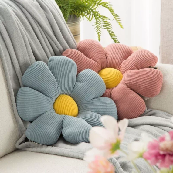 Flower 40 Perna decorativa cu flori Eurodraperii argintie