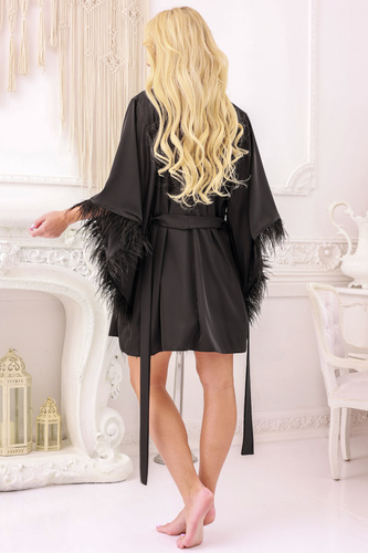 Moon Podomka Kalimo - satin cu pene, scurt și elegant, negru