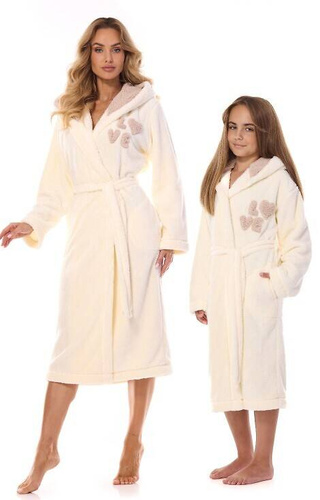 2410 LV Halat de baie lung pentru femei L&L - ecru