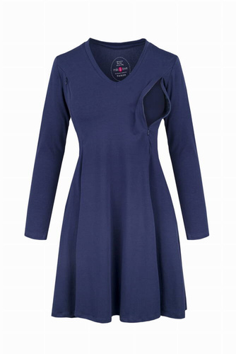 Rochie de maternitate si alaptare Milk&Love, bleumarin
