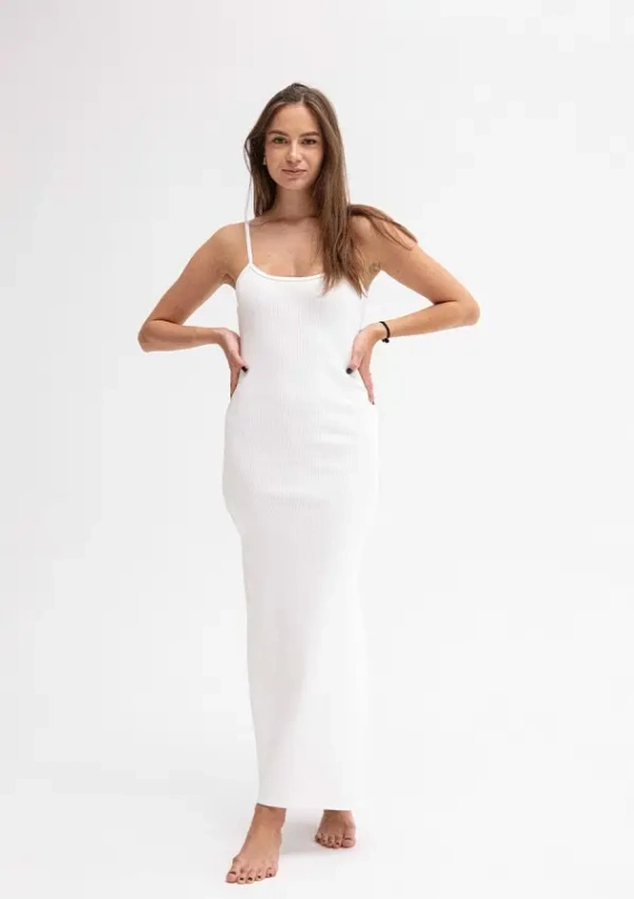 DK-K-P7 Rochie din bumbac DKaren - ecru