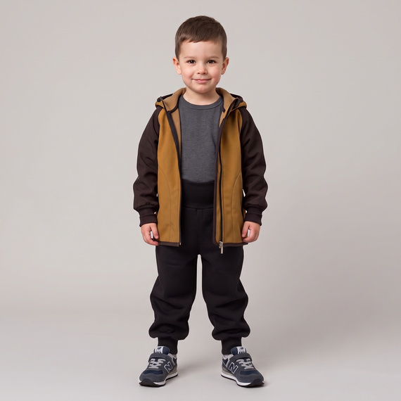 Nicol Pantaloni softshell copii 229055 polar talie înaltă cu manșete - negru
