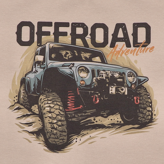 KAR-2003/BEZ Tricou pentru băieți Lagarto Verde bej