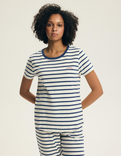 Pijama damă 45316 Eulana 100% bumbac 7/8