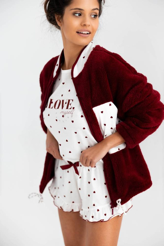 Simonette Sensis hanorac pentru femei - alb burgundy