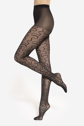 Colanti Gatta Modern 09 – 40 den, linii ondulate, mat