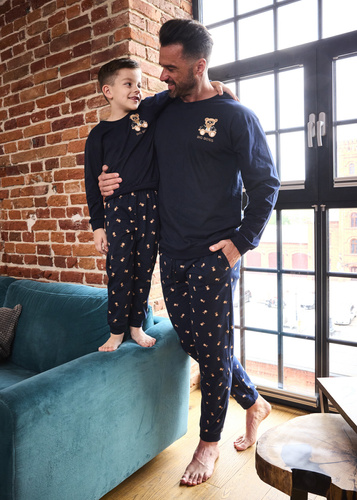 939/300 Big Boss Cornette – pijamale bărbați, bleumarin, bumbac, cu imprimeu