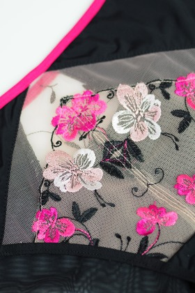 Mediolano Orchid 19259 chiloți clasici cu plasă și broderie florală