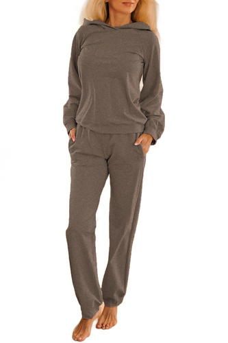 Trening dama Brav Mirale | Set confortabil din bumbac | Producție poloneză - gri