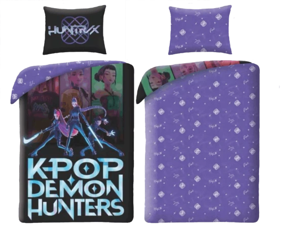 Halantex Lenjerie de pat din bumbac K-POP Demon Hunters 04 140x200 70x90 Violet