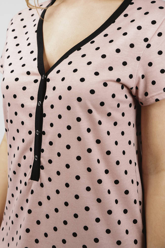 Buscato cămașă de noapte cu mânecă scurtă Modă italiană - print