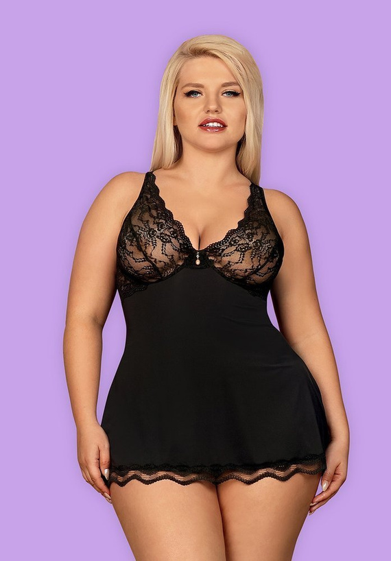 Luvae Koszulka Babydoll Obsessive czarny