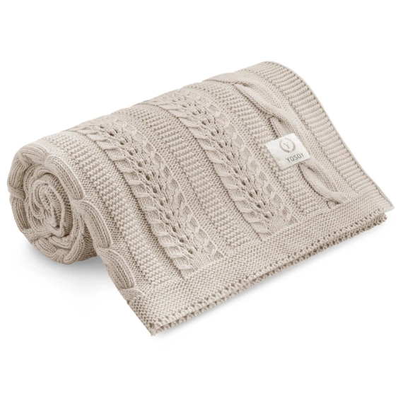 Pătură Dreamy Yosoy din bambus, bej solar – moale, respirabilă, sigură pentru copii