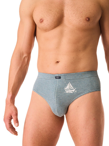 Slip bărbați MPP 327 Key, verde grafit - bumbac, pachet de 2 într-o cutie, confort și stil