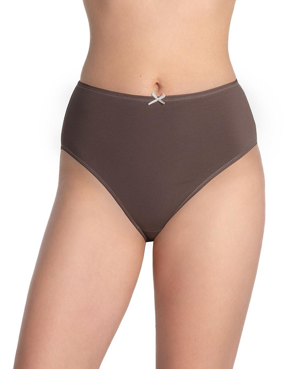 Lama L-120 BI-100 chiloți damă bumbac bikini bej-maro set 3 confort