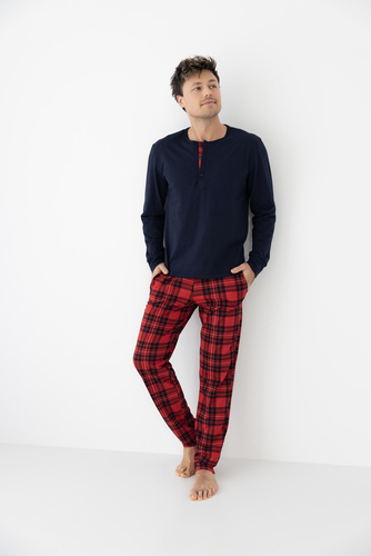 Pijamale pentru bărbați Xavier Sensis - Bleumarin
