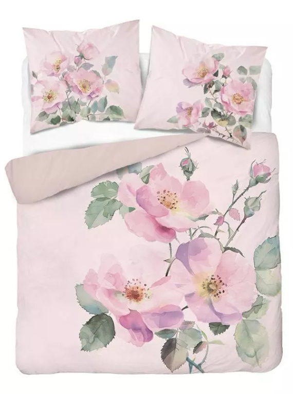 5426 Așternut 3D din microfibră cu trandafiri sălbatici pastel – Detexpol