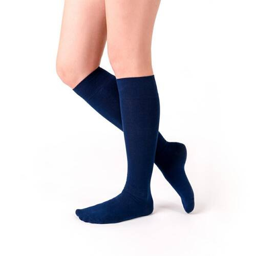 Art.072 Ciorapi netezi de dama pana la genunchi Steven - 161 bleumarin