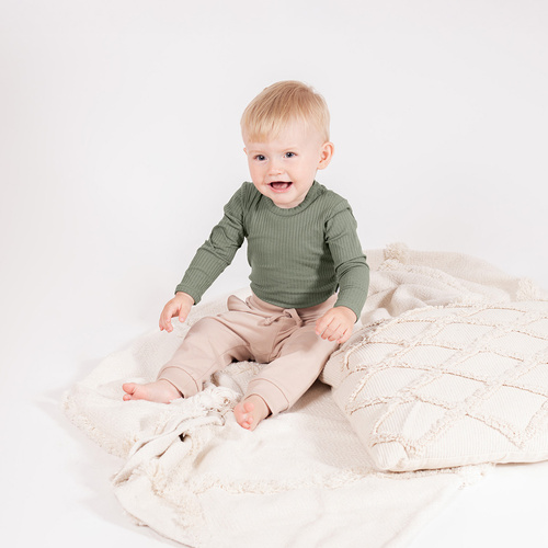 218097 Body Bear Yogi Bear Nicol – bumbac, maneci lungi, culoare kaki