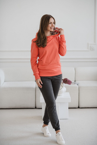 Hanorac de alăptare Milk Please Milk&Love cu glugă de corai