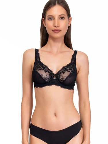 2442 Sutien Wonderlace - dantela, moale, cu sarma si reglabil Sielei negru