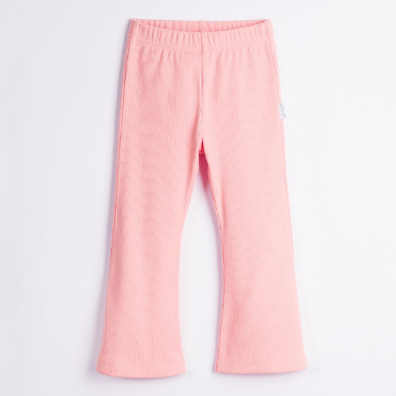 Nicol Tosia 225211 Pantaloni evazați pentru fete, cu dungi, culoare somon, bumbac