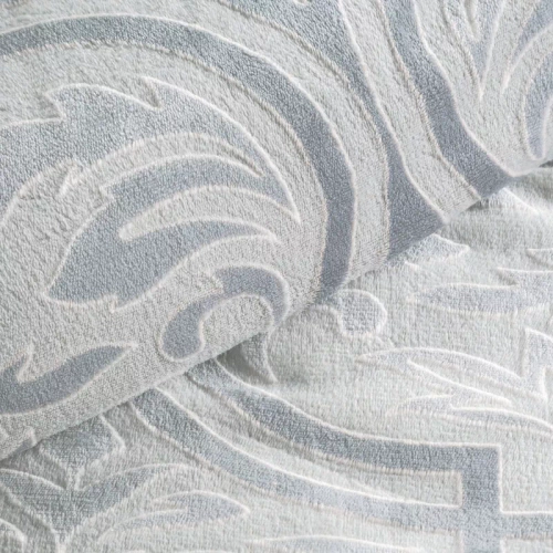 Lenjerie de pat din velur Flano 5, ornamente Euro perdele, gri