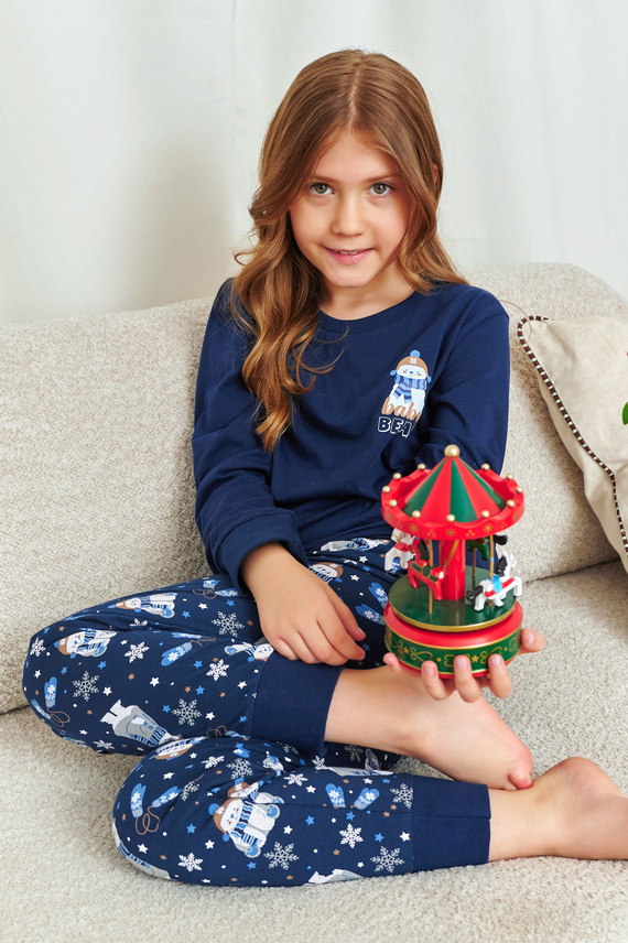 Pijamale pentru copii Doctor Nap Cozy Bear 7339 - 100% bumbac, unisex