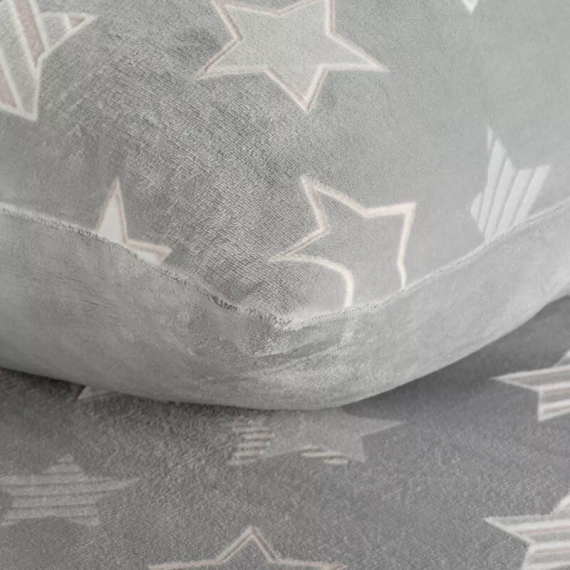 Lenjerie de pat din catifea Flano 4 stele Eurofirany gri