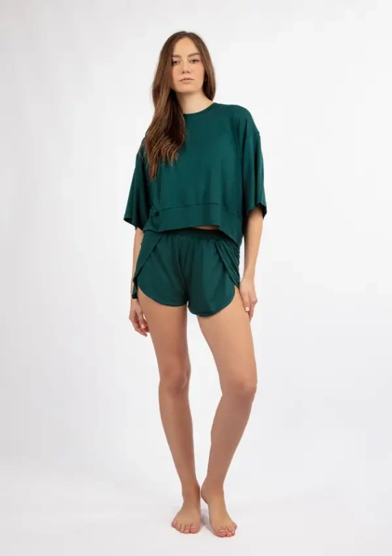 DK-K-B19 Set femei Dkaren din bambus - verde