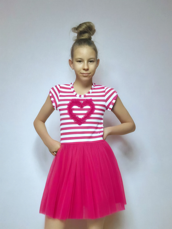 Rochie Gracja Bambarillo cu maneca scurta, roz