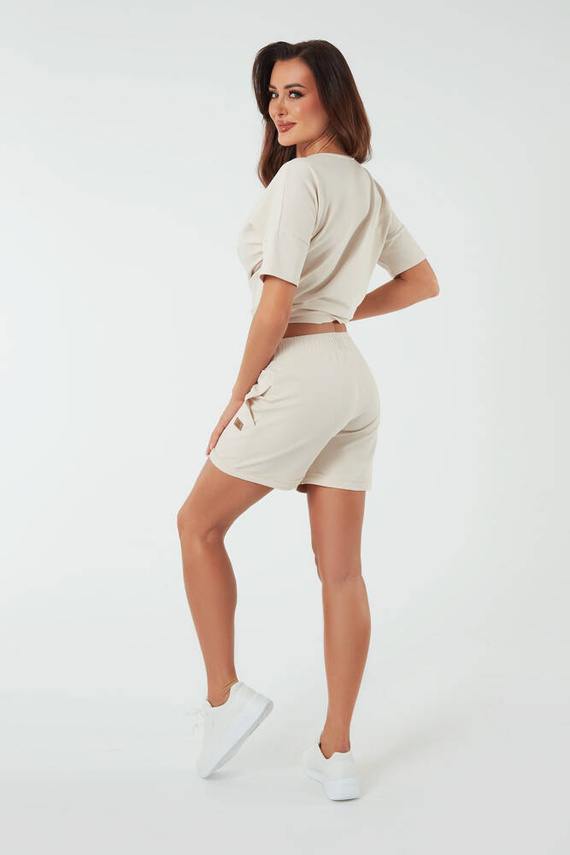 Pantaloni scurți de damă Madri Italian Fashion - bej 