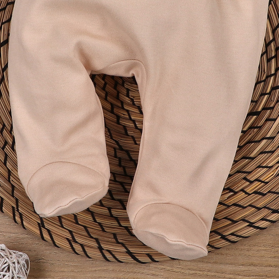 ABN-5330/BEZ Salopete de dormit din bumbac organic Nini, bej