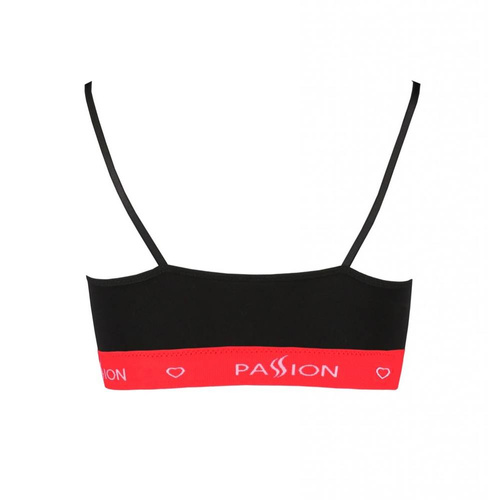 PS009 Top Biustonosz miękki Passion czarny/czerwony