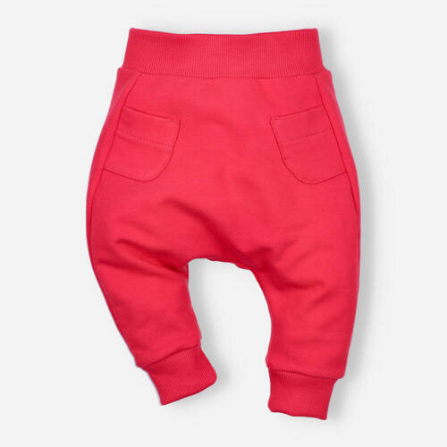 ABN-4517/KOR Pantaloni de trening buzunar din bumbac organic Nini, coral