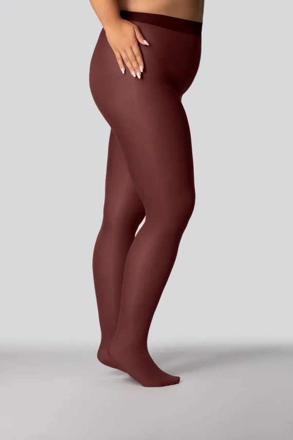 Colanți Elizabeth Queen Size 70 den vin roșu – netezi, mați, colorați, confortabili