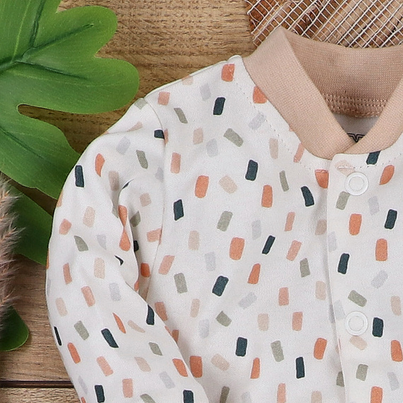 ABN-5326 Salopetă Nini din bumbac organic, crem