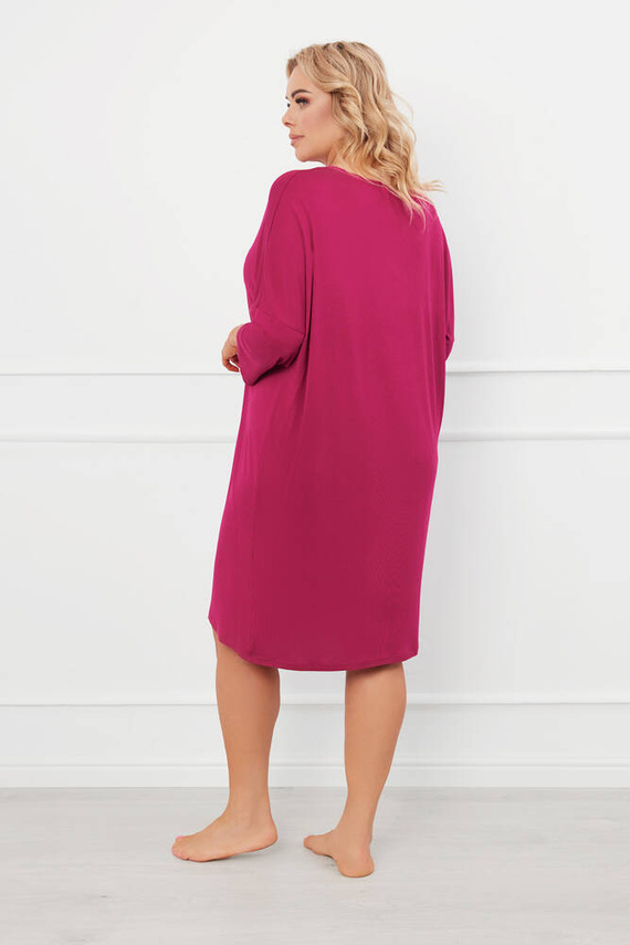 Natura 3/4 cămașă de noapte Italian Fashion - vin