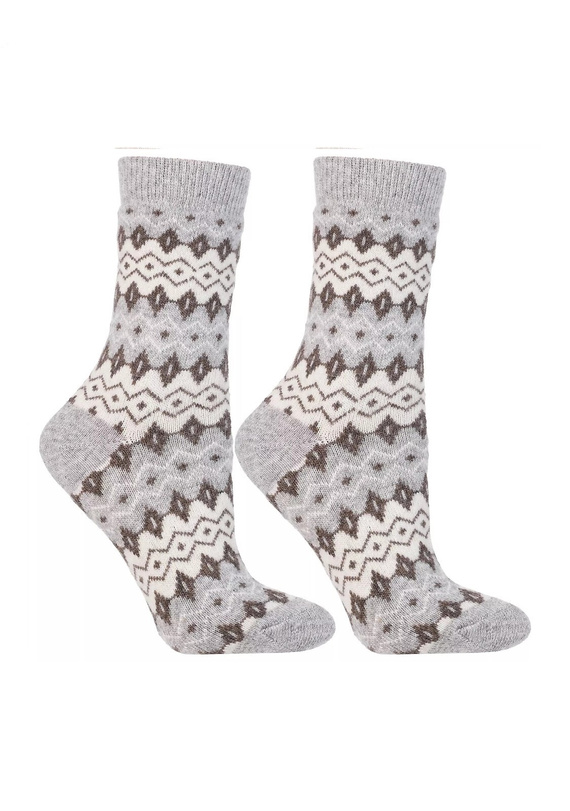 Șosete de damă Moraj CSW 800-003 - călduroase, cu model din lână